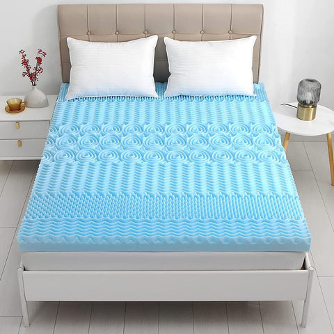 7-Zone Cool Gel Memory Mattress Support Bedding - Available in 5cm and 8cm Thickness_0