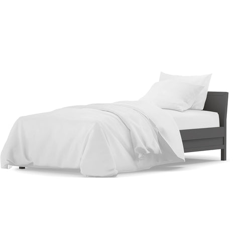 Hotel Quality Cottony Soft White Linen Fitted Flat Sheet and Pillowcases Set_3