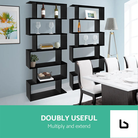 6 tier display shelf - black - shelves