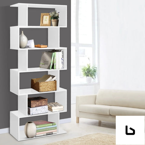 6 tier display shelf - white - shelves