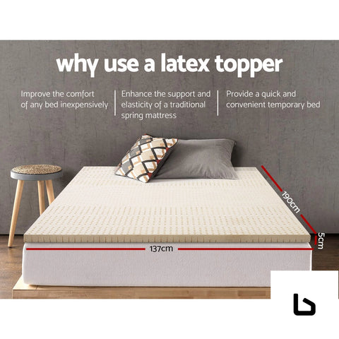 7 zone double natural latex mattress topper