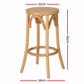 2x bar stoosl rattan seat wooden - furniture > stools &