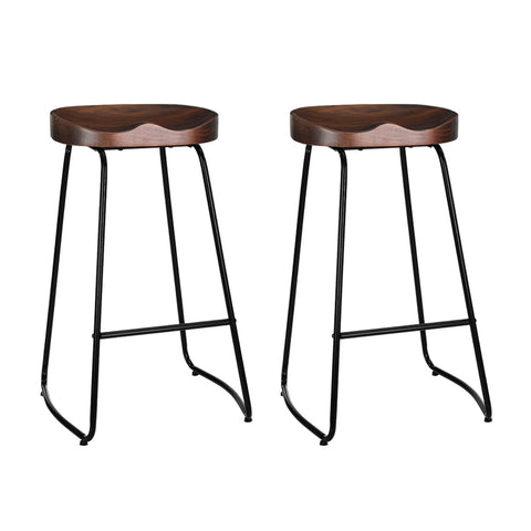 2x bar stools tractor seat 75cm black - furniture > & chairs