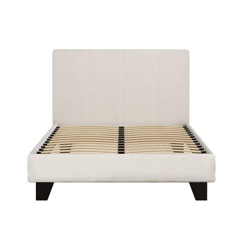 King single fabric boucle bed frame - frame