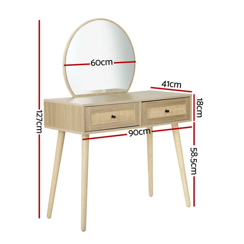 Artiss dressing table set rattan frances - furniture >