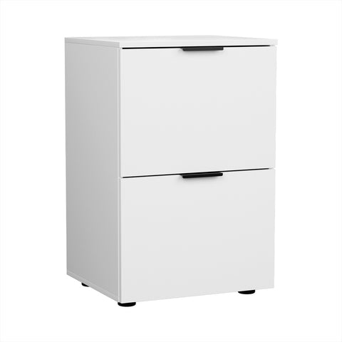 Filing Cabinet Files Storage Office Shelves File Organiser White 2 Drawer