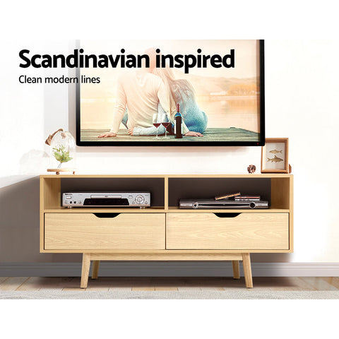 Tv cabinet entertainment unit 120cm pine ford - furniture >