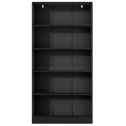 Bookshelf 5 tiers anton black - furniture > bedroom
