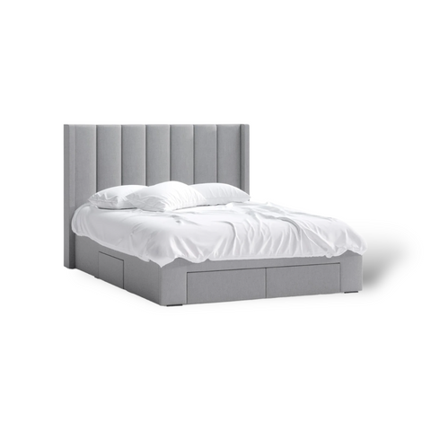 MARVEL BED FRAME - Double / Grey - Bed frame