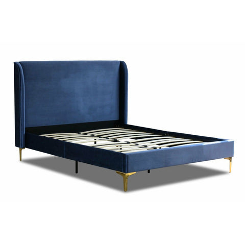 Otis Blue Velvet Fabric Bed Frame Bed Frame