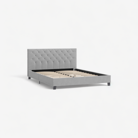 Arlo grey fabric bed frame - single - frame