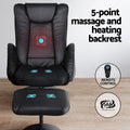 Recliner chair electric heated massage chairs faux leather