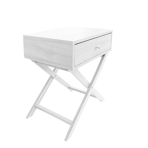 Milano Decor Bedside Table Surry Hills White Storage Cabinet Bedroom - One Pack - White