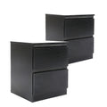 2x bedside tables storage cabinet nightstand 2 drawer joss