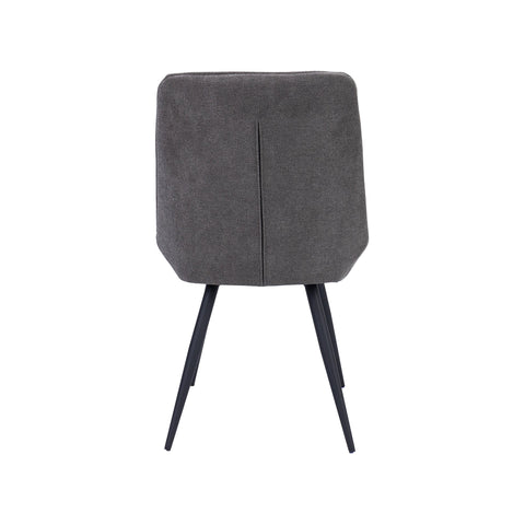 Helenium dining chair set of 2 fabric seat with metal frame