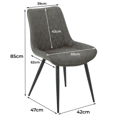 Tyler Fabric Chair (Set of 4) - Grey
