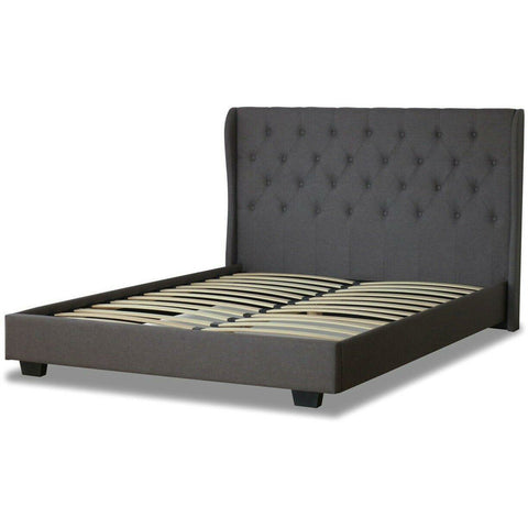 WILBERTON Grey Fabric Bed Frame Bed Frame Bedroom Factory 