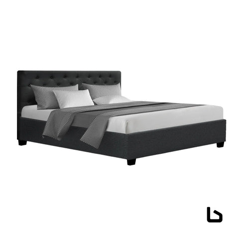 Bf charcoal fabric gas lift bed frame - frame