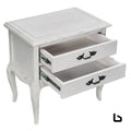 Alice bedside table 2 drawers storage cabinet side end