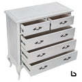 Alice tallboy 5 chest of drawers storage cabinet distressed