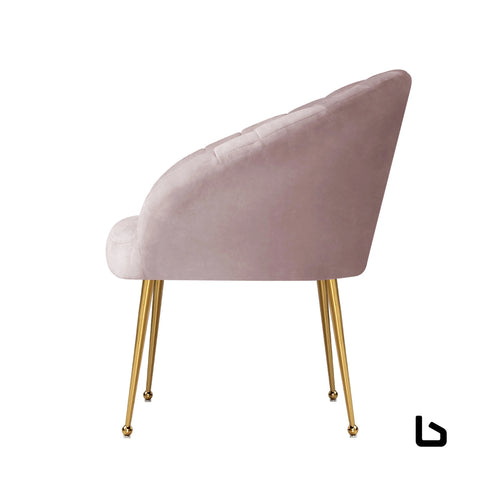 Armchair velvet pink eloise - furniture > living room