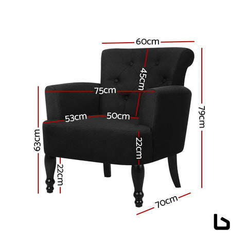 Armchair wingback charcoal lothair - furniture > bar stools