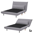 Audrey 2 seater sofa futon bed love seat fabric lounge