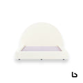 BAMBI Ivory Boucle Fabric Curved Bed Frame (Australian Made)