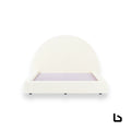 BAMBI Vegas Ivory Fabric Curved Bed Frame (Australian Made)