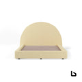 BAMBI Novara Azure Velvet Fabric Curved Bed Frame