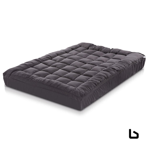 Double mattress topper pillowtop 1000gsm charcoal