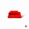 Bamboo hotel bed sheets - queen / red - sheets