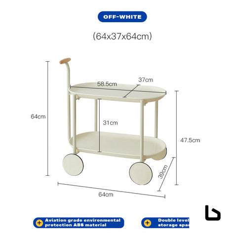 Bart cream metal trolly - accent tables