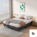 Bed frame mattress foundation (dark grey) – double