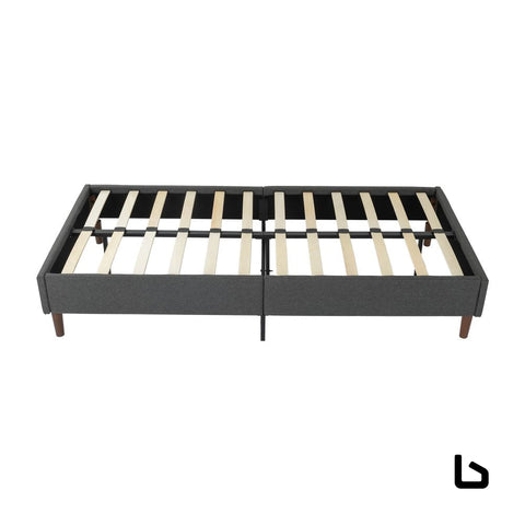 Bed frame mattress foundation (dark grey) – queen