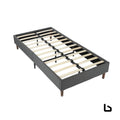 Bed frame mattress foundation (dark grey) – queen