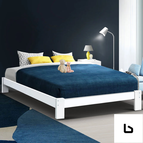 Bed frame queen wooden base size timber mattress platform