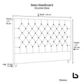 Bed head double size french provincial headboard upholsterd