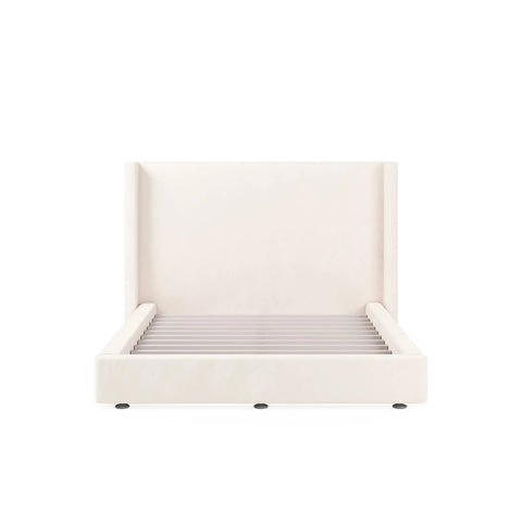 BENTLEY Vegas Ivory Fabric Bed Frame (Australian Made) BED