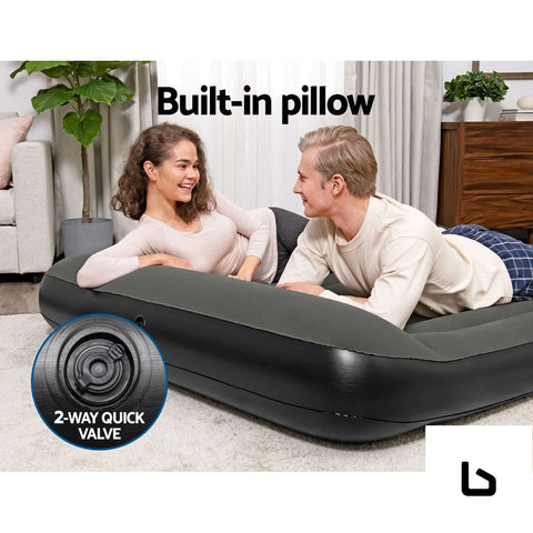 Bestway air mattress queen bed inflatable flocked camping