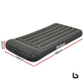 Bestway air mattress single bed inflatable flocked camping