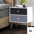 Bf bedside tables drawers side table nightstand lamp storage