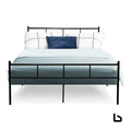 Metal bed frame double size platform foundation mattress