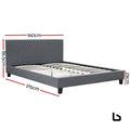 Bf fabric - grey queen bed frame - frame