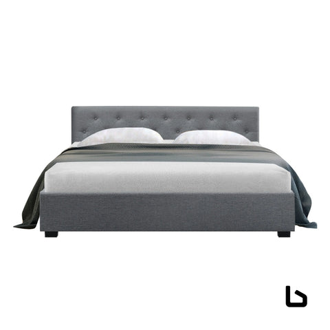 Bf grey fabric gas lift bed frame - frame