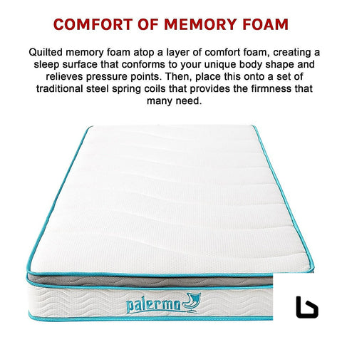 Bf single 20cm memory foam and innerspring hybrid mattress