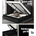 Black gas lift bed frame - frame