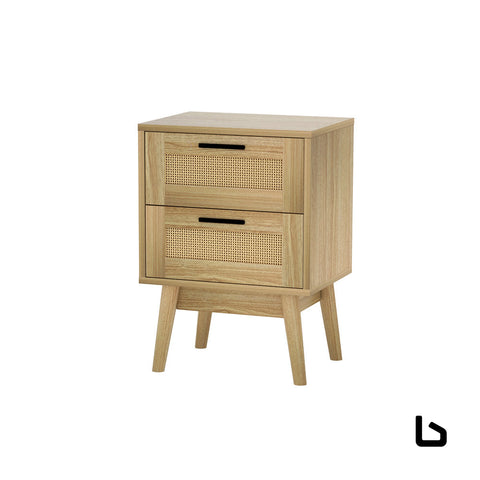 Boho double drawer bedside table - tables