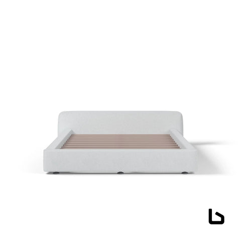 BOWIE Orlando White Boucle Fabric Bed Frame (Australian