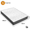 Boxed comfort pocket spring mattress single